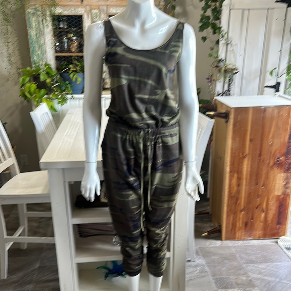 J.O&CO size Large army pull on Camouflage Jumpsuit